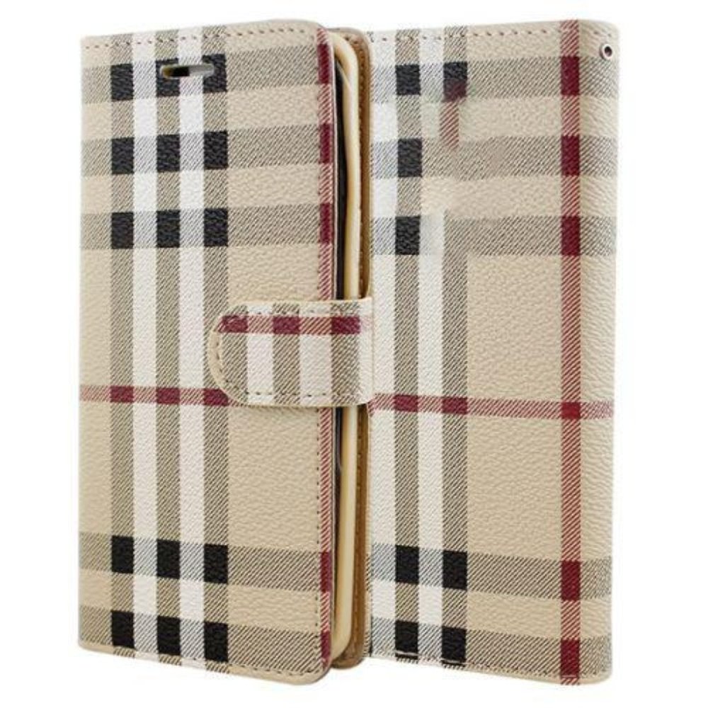 Valreda Luxion Plaid flip wallet case for Samsung
